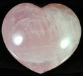 Polished Rose Quartz Heart - Madagascar #63021-1